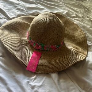 Lilly Pulitzer Straw Hat with Pink Band